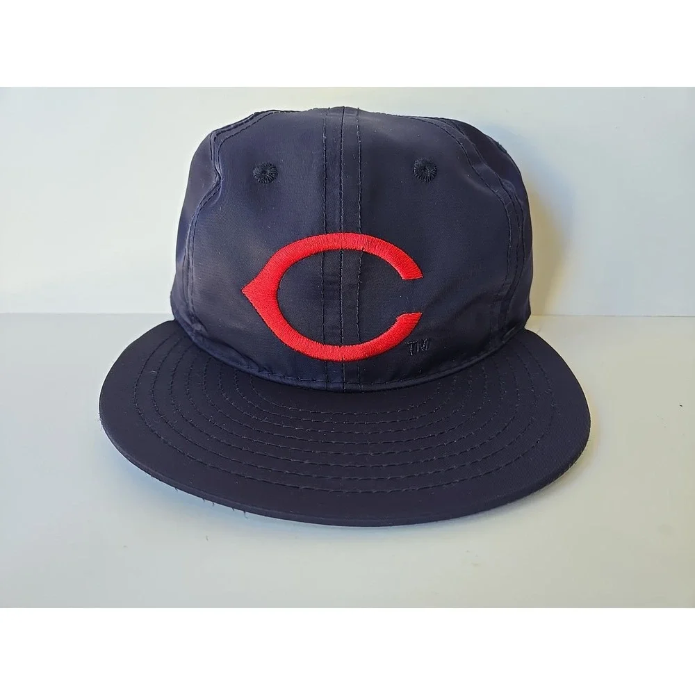 Ebbets Field‎ Flannels x '47 Cincinnati Reds Hat Satin  7 1/8 7.125 Fitted Vtg